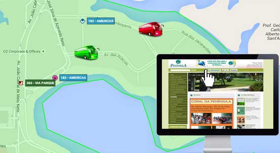 Localização de ônibus do condomínio pode ser visualizada em site da ASSAPE