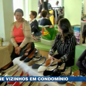 Condomínio reúne vizinhos em bazar para melhorar o convívio